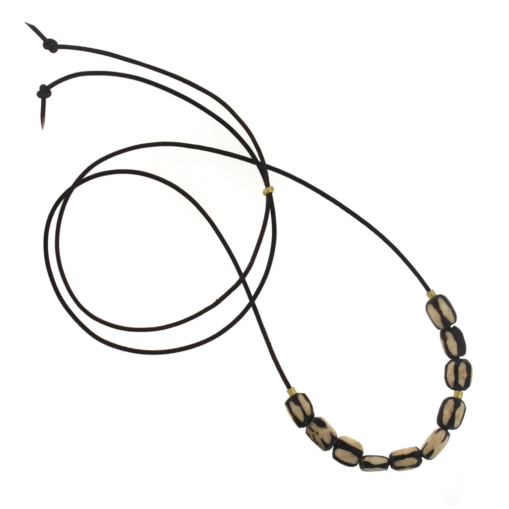 An African Batik Bead Necklace