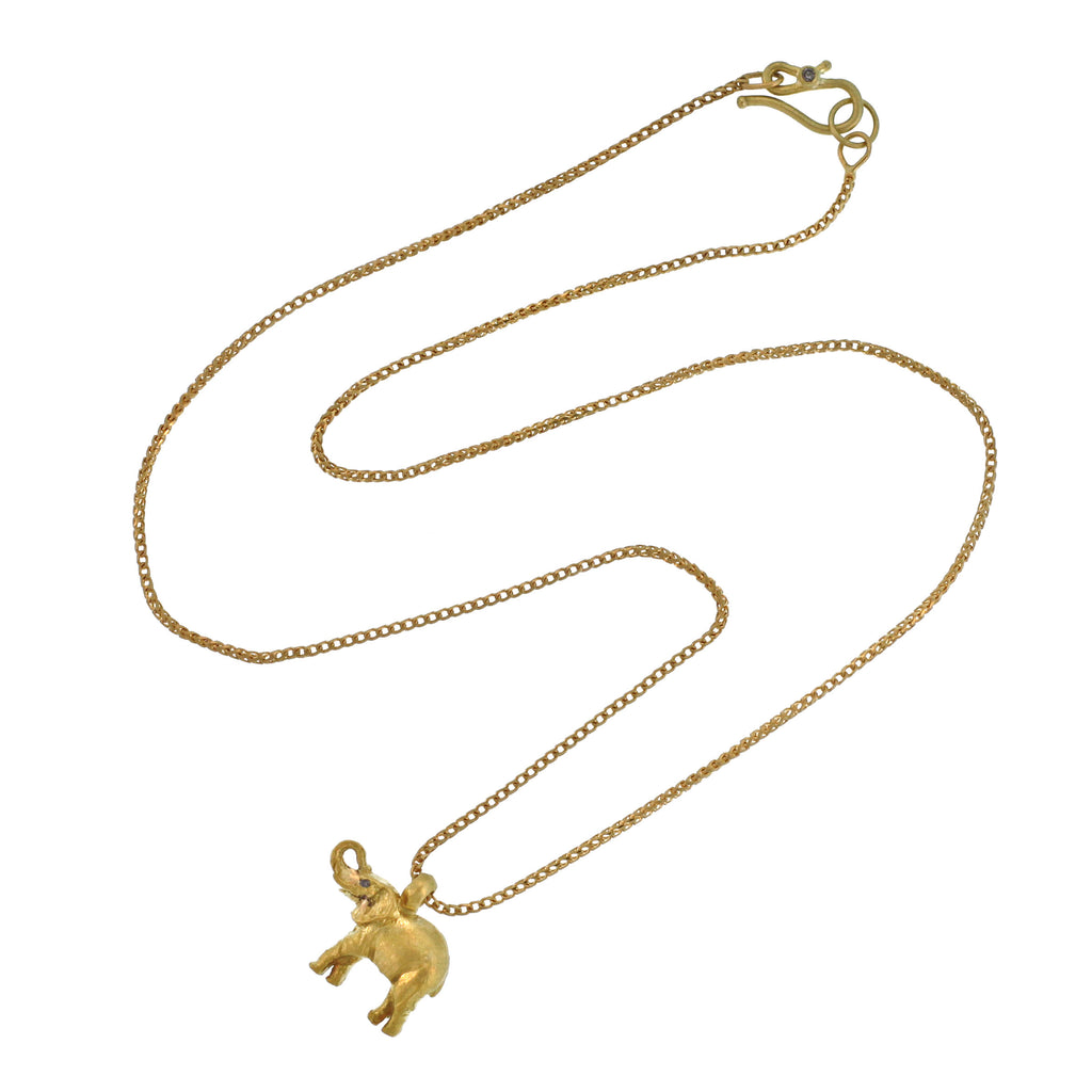 A Lucky Elephant Pendant on Chain
