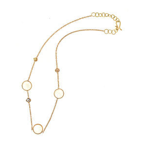 The Moonstone and Diamond Chain Necklace