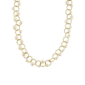 An Akoya Pearl Lace Collar Necklace