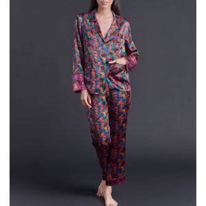 Annabel Pajama Top in Gemma Rose Liberty Print Silk Charmeuse
