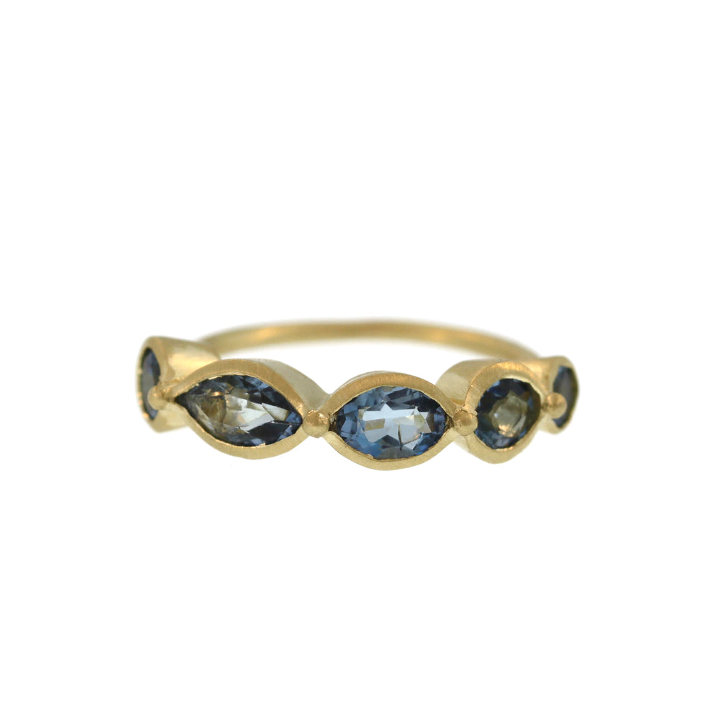 A 5 Stone Aquamarine Ring