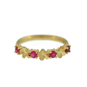 A Plumeria Band with Rubies