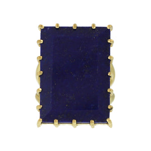 A Lapis Slice Portrait Ring