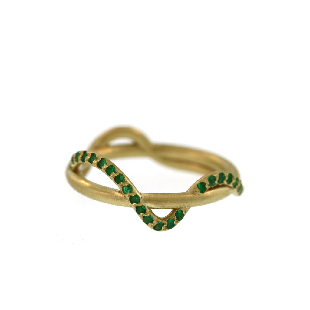 An Emerald Ribbon Ring
