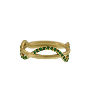 An Emerald Ribbon Ring