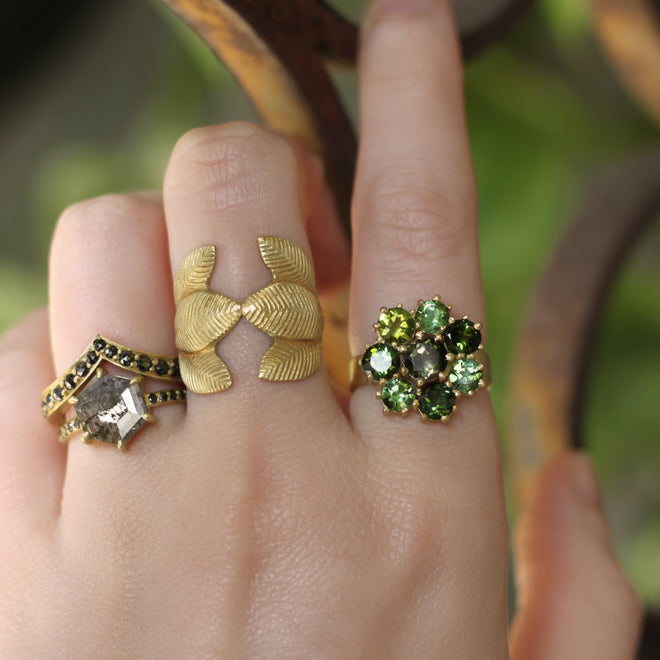 The Lotus Leaf Open Band Ring