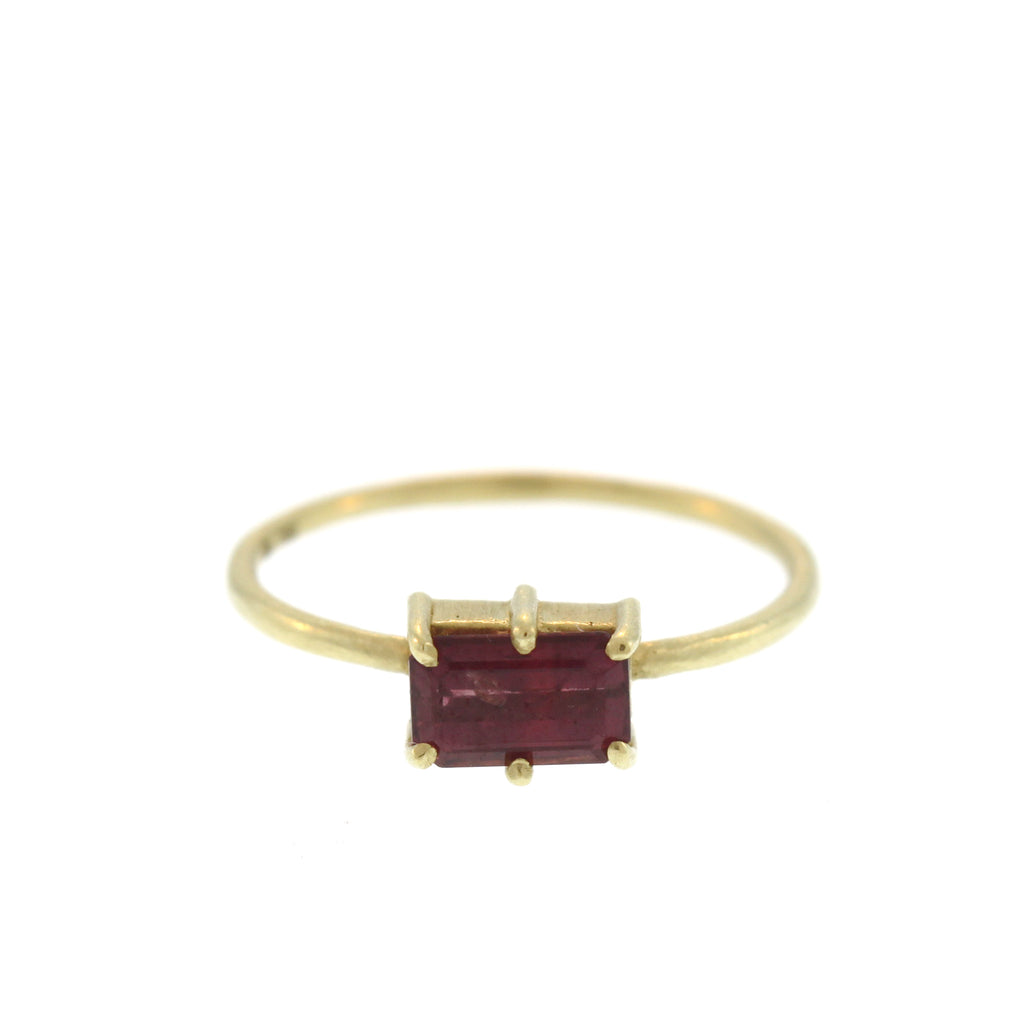 The Cranberry Tourmaline Stacking Ring