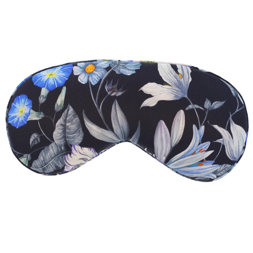 Hypnos Sleep Mask in Blue Stately Bouquet Liberty Print