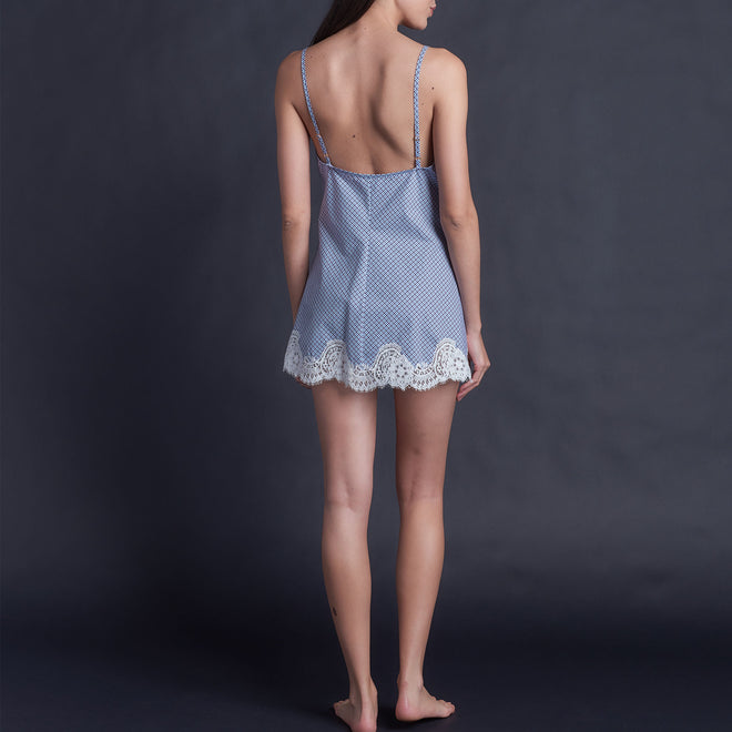 Venus Slip in Italian Cotton Check