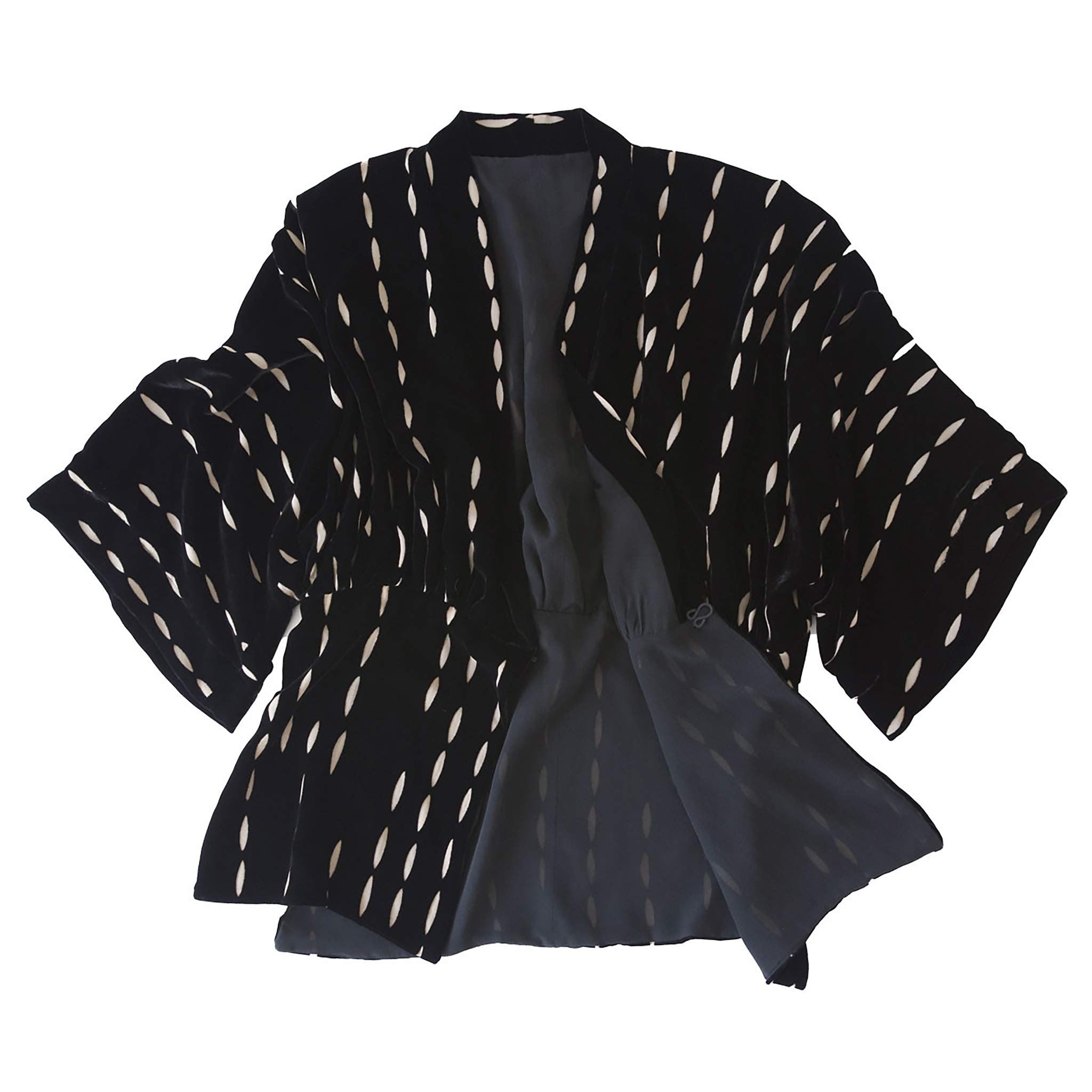 Charis Silk Cut Velvet Bed Jacket
