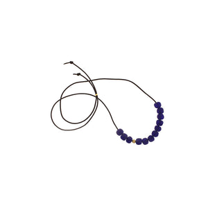 Cobalt Blue Vintage Glass Necklace