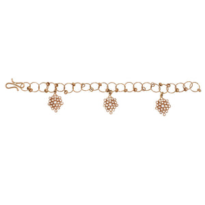 A Diamond Honeycomb Charm Bracelet