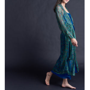 Juno Slip Dress in Tanzanite Silk Charmeuse