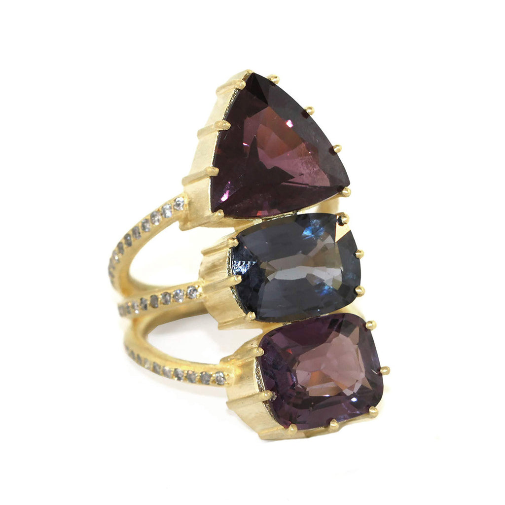 A Spinel + Diamond Vertebrate Ring